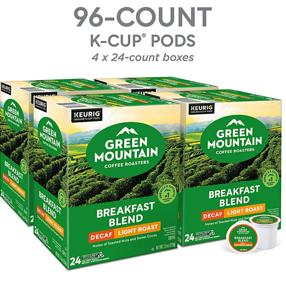 Green Mountain Coffee Roasters Nantucket Blend Keurig Single-Serve K-Cup Pods, Medium Roast, 96 Count, 4 Boxes of 24