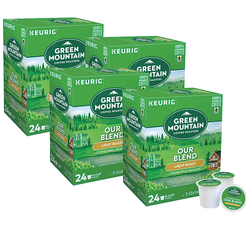 Green Mountain Coffee Roasters Our Blend Keurig Single-Serve K-Cup Pods, Light Roast Coffee, 96 Count (4 Packs of 24)