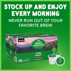Green Mountain Coffee Roasters Dark Magic Keurig Single-Serve K-Cup Pods, Dark Roast Coffee 70 Count