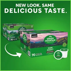 Green Mountain Coffee Roasters Dark Magic Keurig Single-Serve K-Cup Pods, Dark Roast Coffee 70 Count