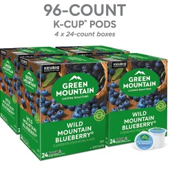 Green Mountain Coffee Roasters Wild Mountain Blueberry Keurig Single-Serve K-Cup Pods, Light Roast, 96 Count (4 Packs of 24)