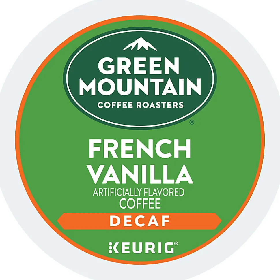 Green Mountain Coffee Roasters French Vanilla Decaf Keurig Single-Serve K-Cup Pods, Light Roast Coffee, 24 Pods Per Pack, Case Of 4 Packs