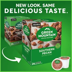 Green Mountain Coffee Roasters Southern Pecan Keurig Single-Serve K-Cup Pods, Light Roast, 24 Pods Per Pack, Case Of 4 Packs