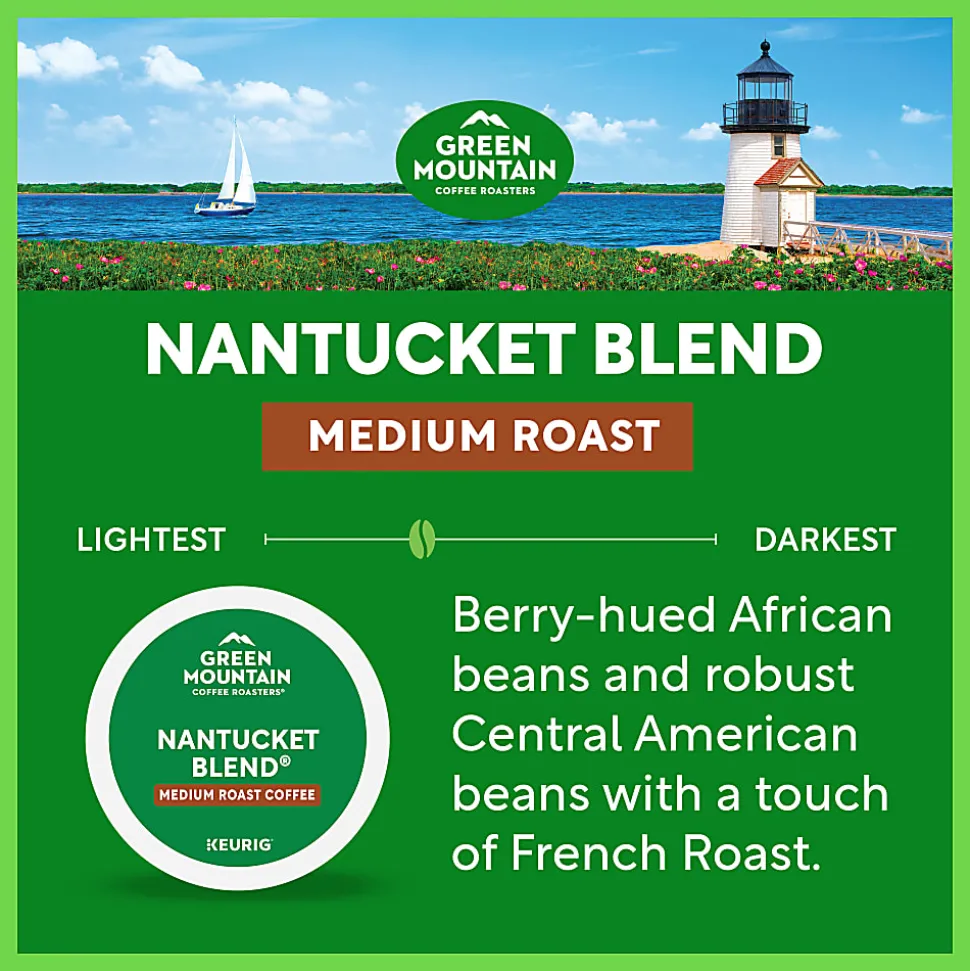 Green Mountain Coffee Roasters Nantucket Blend Keurig Single-Serve K-Cup Pods, Medium Roast Coffee, Box of 48 Pods