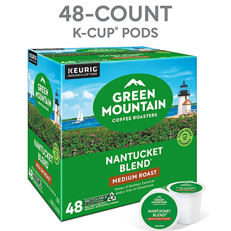 Green Mountain Coffee Roasters Nantucket Blend Keurig Single-Serve K-Cup Pods, Medium Roast Coffee, Box of 48 Pods