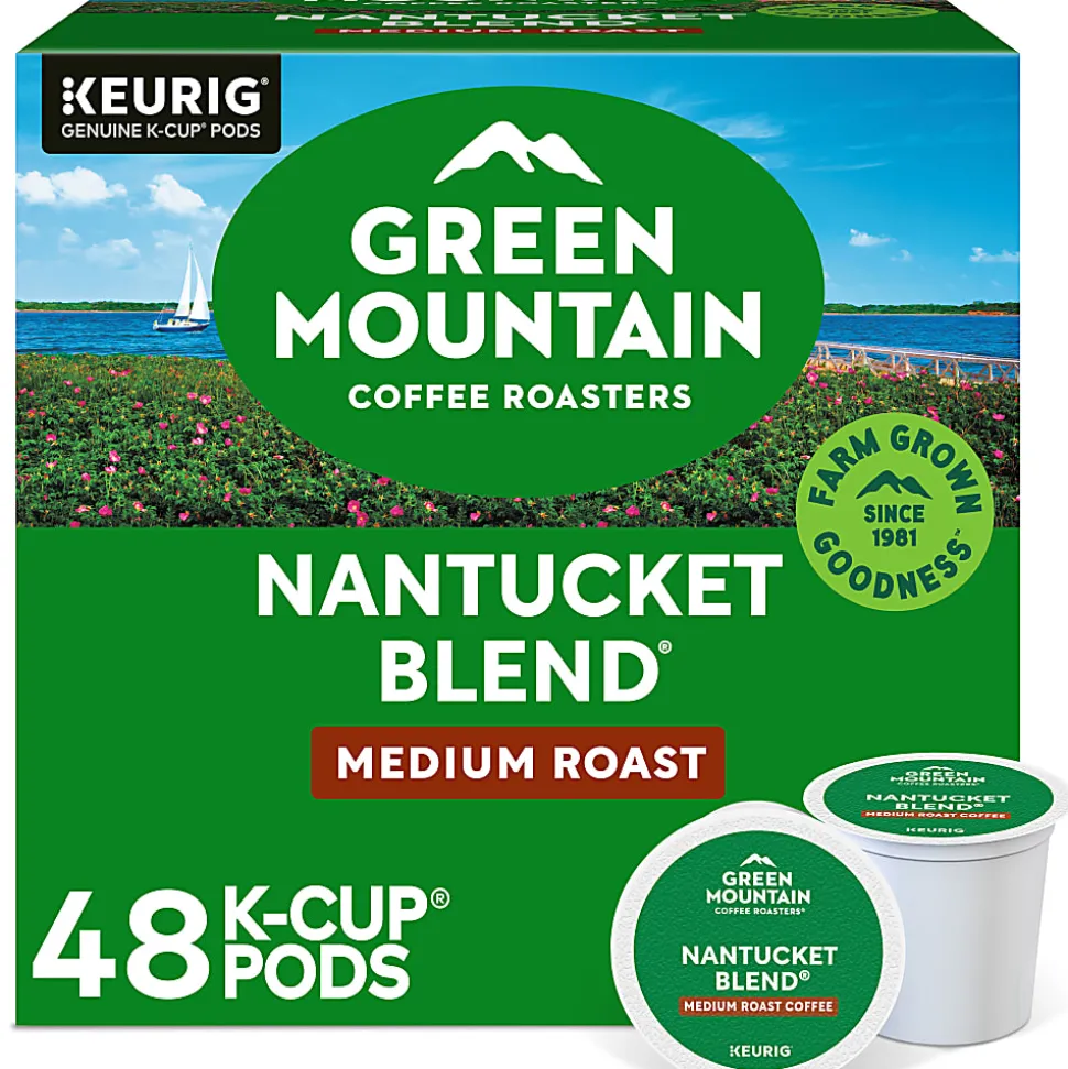 Green Mountain Coffee Roasters Nantucket Blend Keurig Single-Serve K-Cup Pods, Medium Roast Coffee, Box of 48 Pods