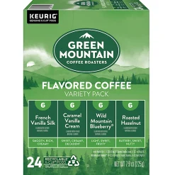 Green Mountain Coffee Roasters Flavored Coffee Variety Pack Keurig Single Serve K-Cup Pods, 24 Pods Per Pack, Case Of 4 Packs