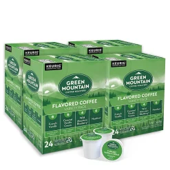 Green Mountain Coffee Roasters Flavored Coffee Variety Pack Keurig Single Serve K-Cup Pods, 24 Pods Per Pack, Case Of 4 Packs
