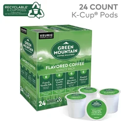 Green Mountain Coffee Roasters® Single-Serve Coffee K-Cup® Pods, Flavored Variety Pack, Carton Of 24