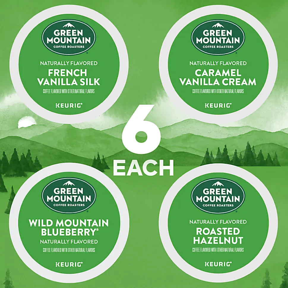 Green Mountain Coffee Roasters® Single-Serve Coffee K-Cup® Pods, Flavored Variety Pack, Carton Of 24