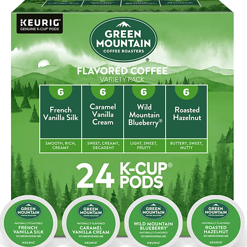 Green Mountain Coffee Roasters® Single-Serve Coffee K-Cup® Pods, Flavored Variety Pack, Carton Of 24