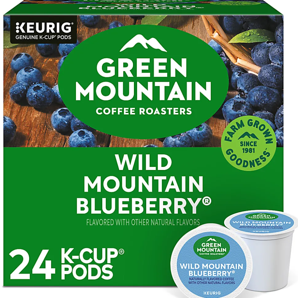 Green Mountain Coffee Roasters® Single-Serve Coffee K-Cup® Pods, Wild Mountain Blueberry, Light Roast, 24 Count