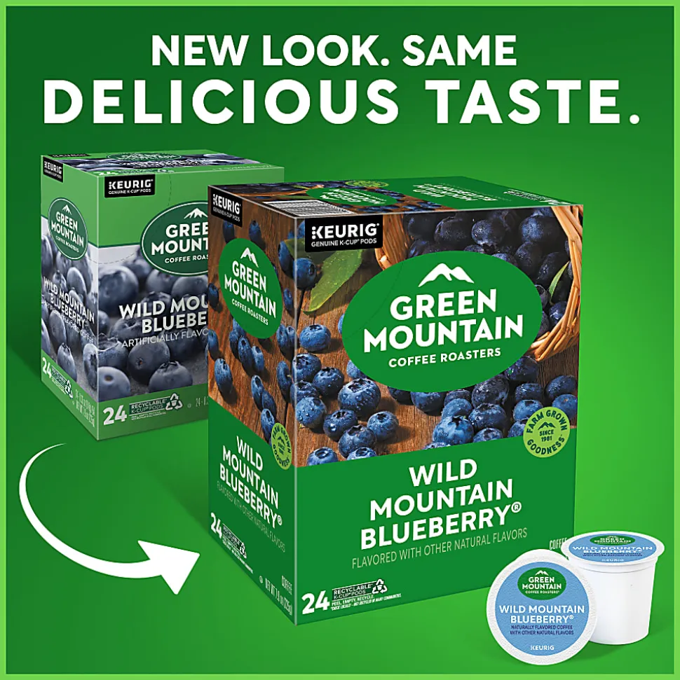 Green Mountain Coffee Roasters® Single-Serve Coffee K-Cup® Pods, Wild Mountain Blueberry, Light Roast, 24 Count