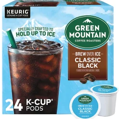 Green Mountain Coffee® Single-Serve K-Cup® Pods, Medium Roast, Brew Over Ice Classic Black, Carton Of 24