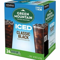 Green Mountain Coffee® Single-Serve K-Cup® Pods, Medium Roast, Brew Over Ice Classic Black, Carton Of 24
