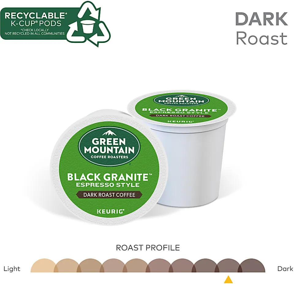 Green Mountain Coffee® Single-Serve Coffee K-Cup®, Black Granite Espresso, Carton Of 24 Pods