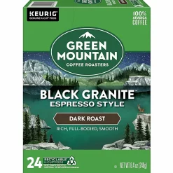 Green Mountain Coffee® Single-Serve Coffee K-Cup®, Black Granite Espresso, Carton Of 24 Pods