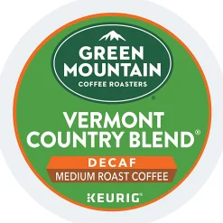 Green Mountain Coffee® Single-Serve Coffee K-Cup® Pods, Decaffeinated, Vermont Country Blend®, Carton Of 24