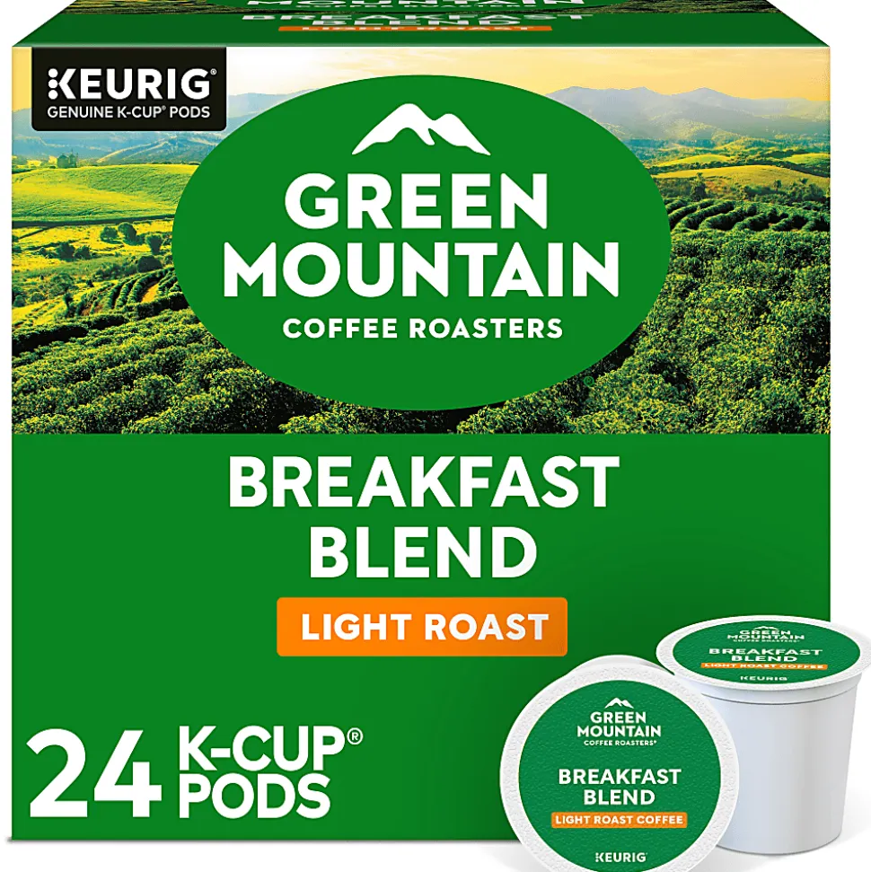 Green Mountain Coffee® Single-Serve Coffee K-Cup® Pods, Breakfast Blend, Carton Of 24