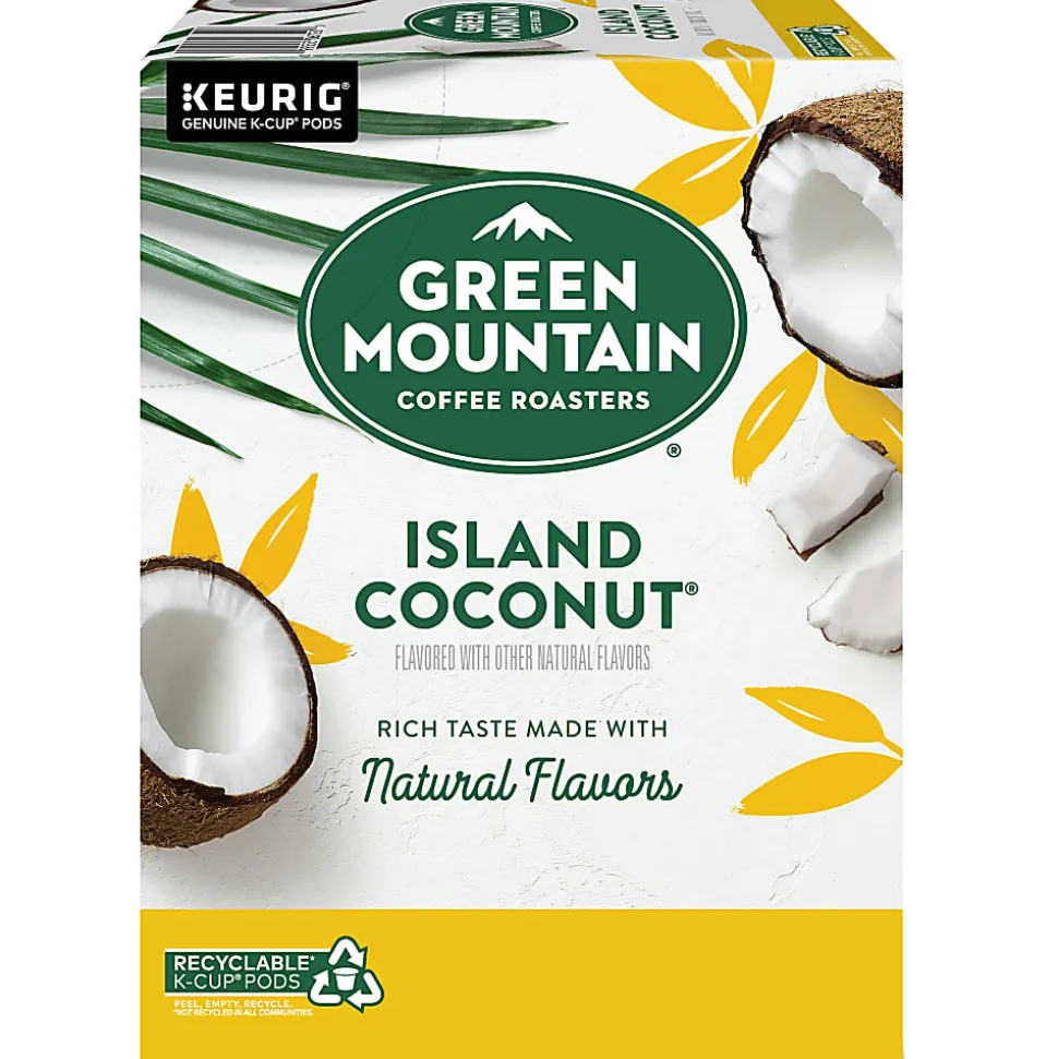 Green Mountain Coffee® Single-Serve Coffee K-Cup®, Island Coconut, Carton Of 24