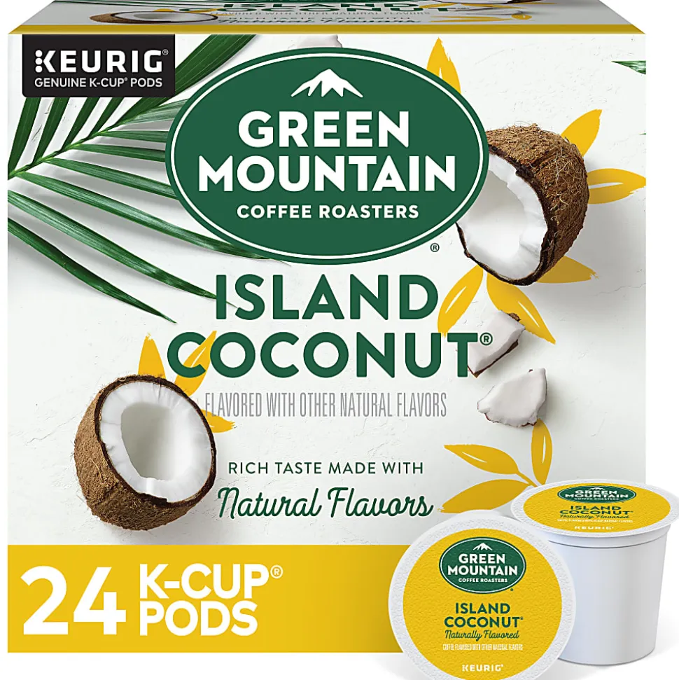 Green Mountain Coffee® Single-Serve Coffee K-Cup®, Island Coconut, Carton Of 24