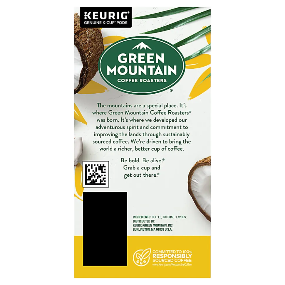 Green Mountain Coffee® Single-Serve Coffee K-Cup®, Island Coconut, Carton Of 24