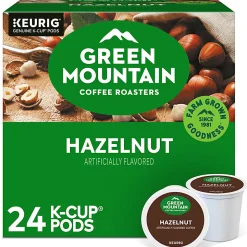Green Mountain Coffee® Single-Serve Coffee K-Cup® Pods, Hazelnut, Carton Of 24