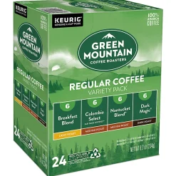 Green Mountain Coffee® Single-Serve Coffee K-Cup®, Regular Variety Pack, Carton Of 24
