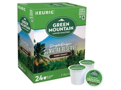 Green Mountain Coffee® Single-Serve Coffee K-Cup® Pods, Extra-Bold Roast, Fair Trade Organic Sumatra Reserve, Carton Of 24