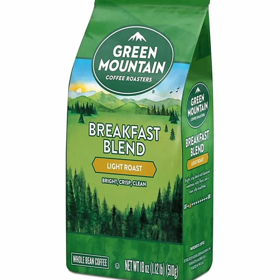 Green Mountain Coffee® Whole Bean Coffee, Breakfast Blend, 18 Oz Per Bag