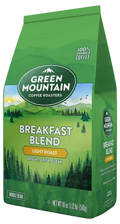 Green Mountain Coffee® Whole Bean Coffee, Breakfast Blend, 18 Oz Per Bag