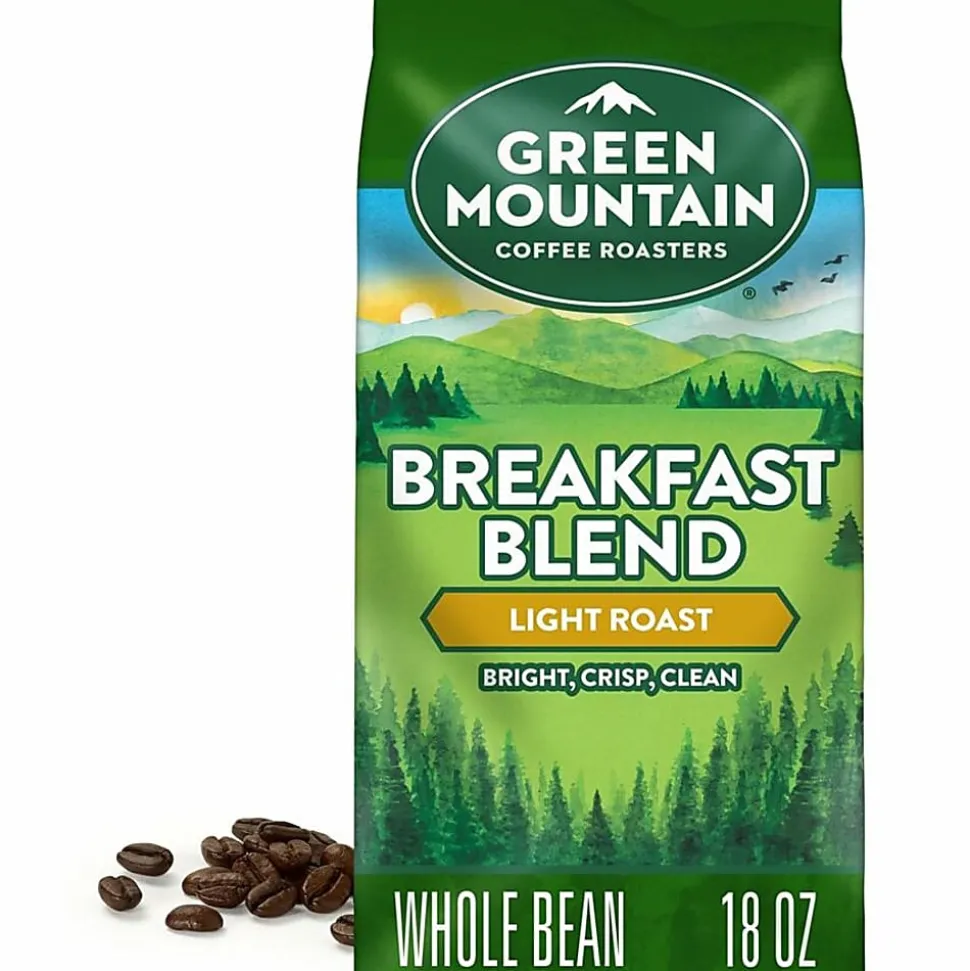 Green Mountain Coffee® Whole Bean Coffee, Breakfast Blend, 18 Oz Per Bag