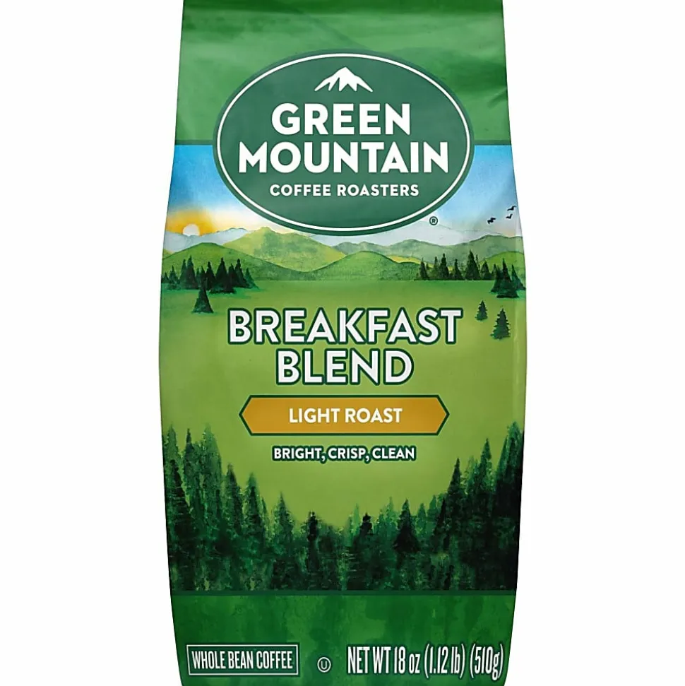 Green Mountain Coffee® Whole Bean Coffee, Breakfast Blend, 18 Oz Per Bag
