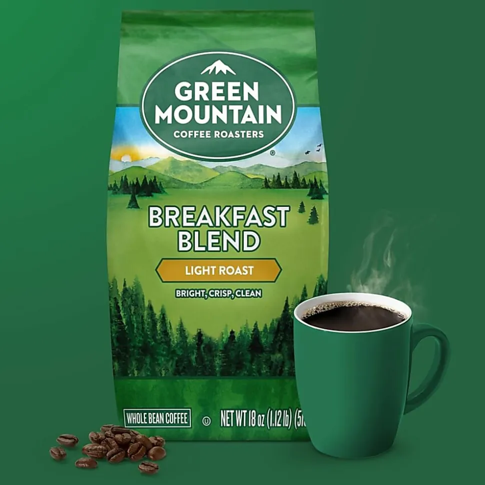 Green Mountain Coffee® Whole Bean Coffee, Breakfast Blend, 18 Oz Per Bag