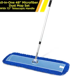 Gritt Commercial All-In-One Microfiber Dust Mop Set With 72