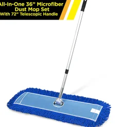 Gritt Commercial All-In-One Microfiber Dust Mop Set With 72