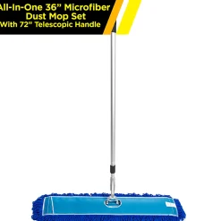 Gritt Commercial All-In-One Microfiber Dust Mop Set With 72