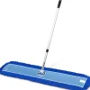 Gritt Commercial All-In-One Microfiber Dust Mop Set With 72" Telescopic Handle, 60", Blue/Silver