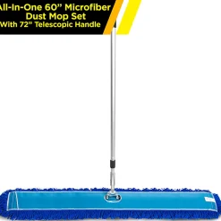 Gritt Commercial All-In-One Microfiber Dust Mop Set With 72