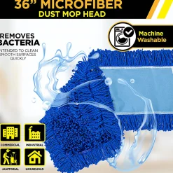 Gritt Commercial Microfiber Looped Dust Mop Pad Head, 36