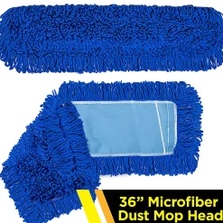 Gritt Commercial Microfiber Looped Dust Mop Pad Head, 36