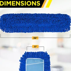 Gritt Commercial Microfiber Looped Dust Mop Pad Head, 36