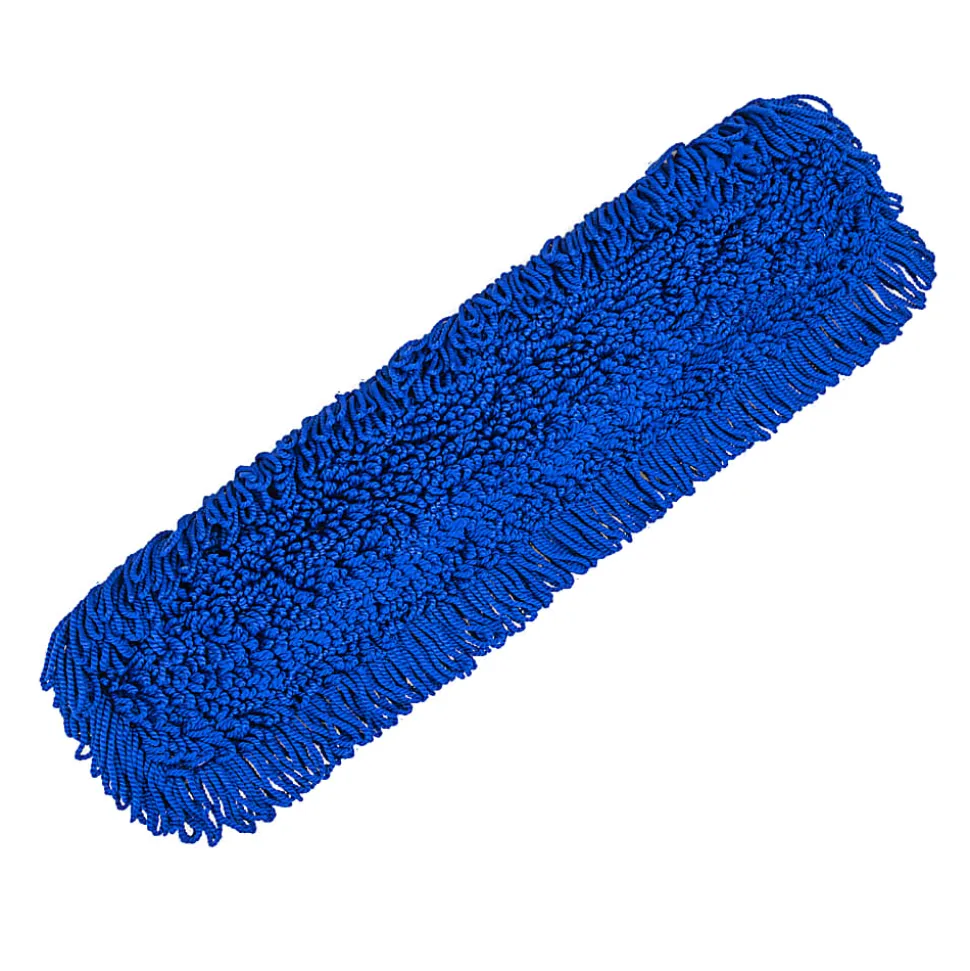 Gritt Commercial Microfiber Looped Dust Mop Pad Head, 36", Blue, Pack Of 3 Pad Heads