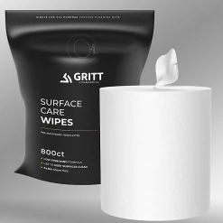 Gritt Commercial Surface Care Wipes, 6" x 8", 800 Wipes Per Refill Bag, Case Of 4 Bags