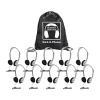 HamiltonBuhl™ HA2 Sack-O-Phone Headphones, Silver, Pack Of 10