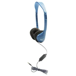 HamiltonBuhlâ„¢ MS2-AMV Personal On-Ear Headphones With In-Line Microphone And TRRS Plug, Blue/Black