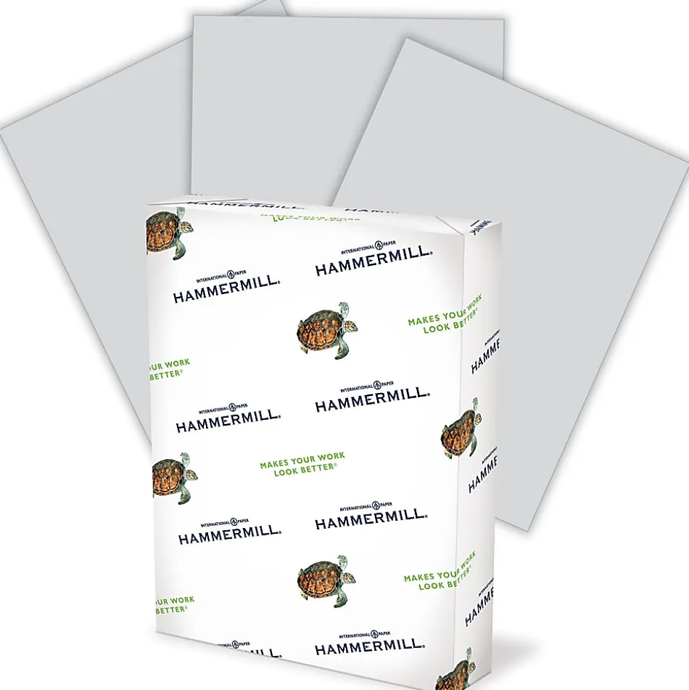 Hammermill® Colors Color Multi-Use Printer & Copy Paper, 10 Reams, Gray, Letter (8.5" x 11"), 5000 Sheets Per Case, 20 Lb