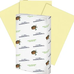 Hammermill® Colors Printer & Copy Paper, 10 Reams, Canary, Legal (8.5" x 14"), 5000 Sheets Per Case, 20 Lb