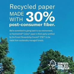 Hammermill® Colors Recycled Copy Paper, 10 Reams, Green, Letter (8.5
