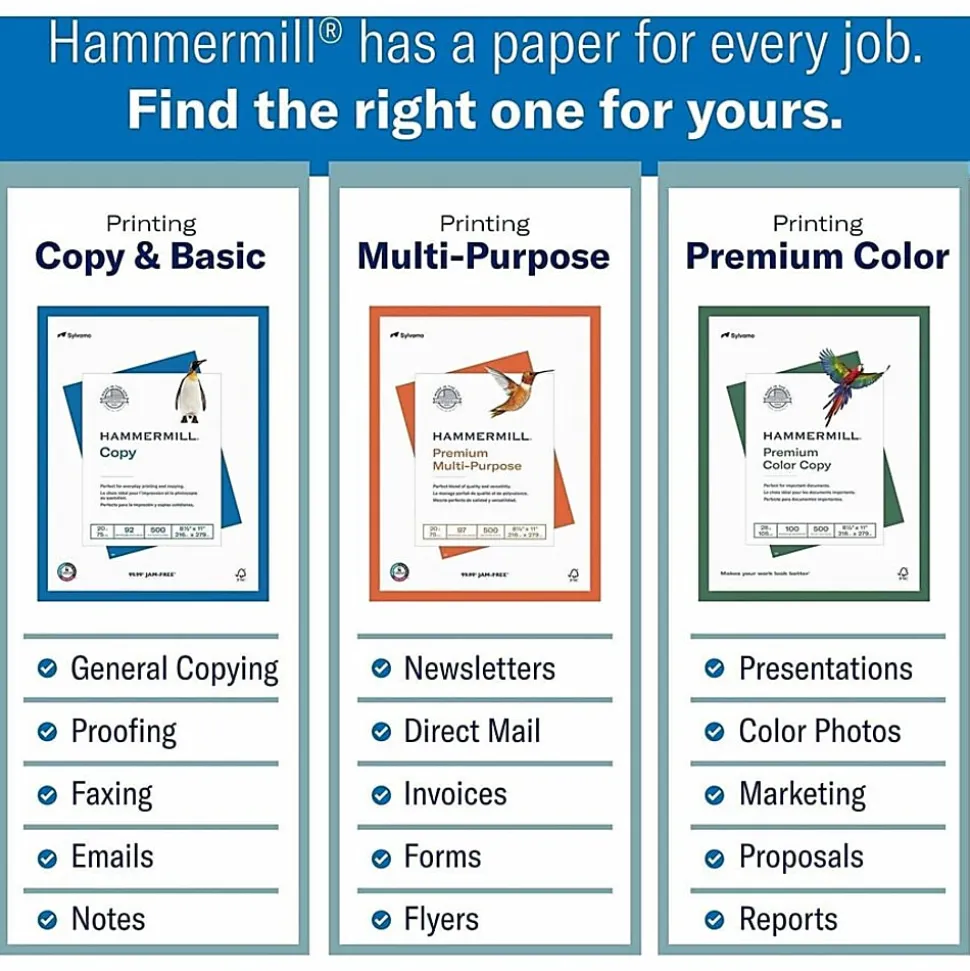 Hammermill® Colors Recycled Copy Paper, 10 Reams, Green, Letter (8.5" x 11"), 5000 Sheets Per Case, 20 Lb
